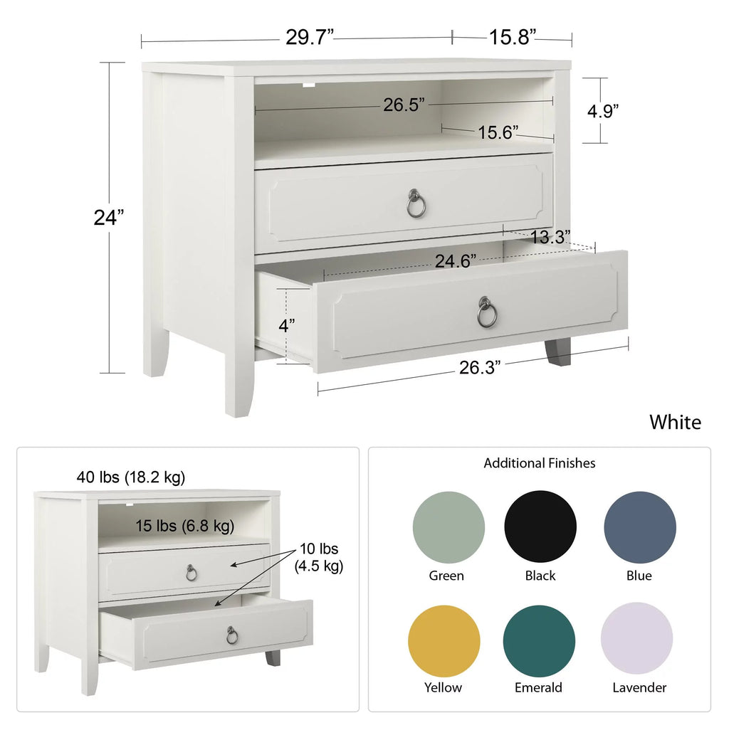 2 Drawer Nightstand C459