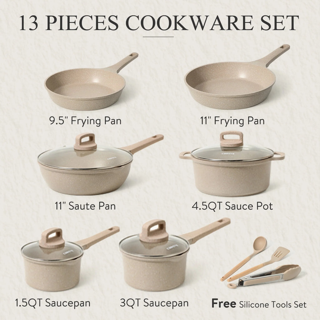 13 Pcs Nonstick Induction Cookware Set D8404