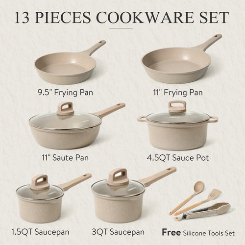 13 Pcs Nonstick Induction Cookware Set D8404