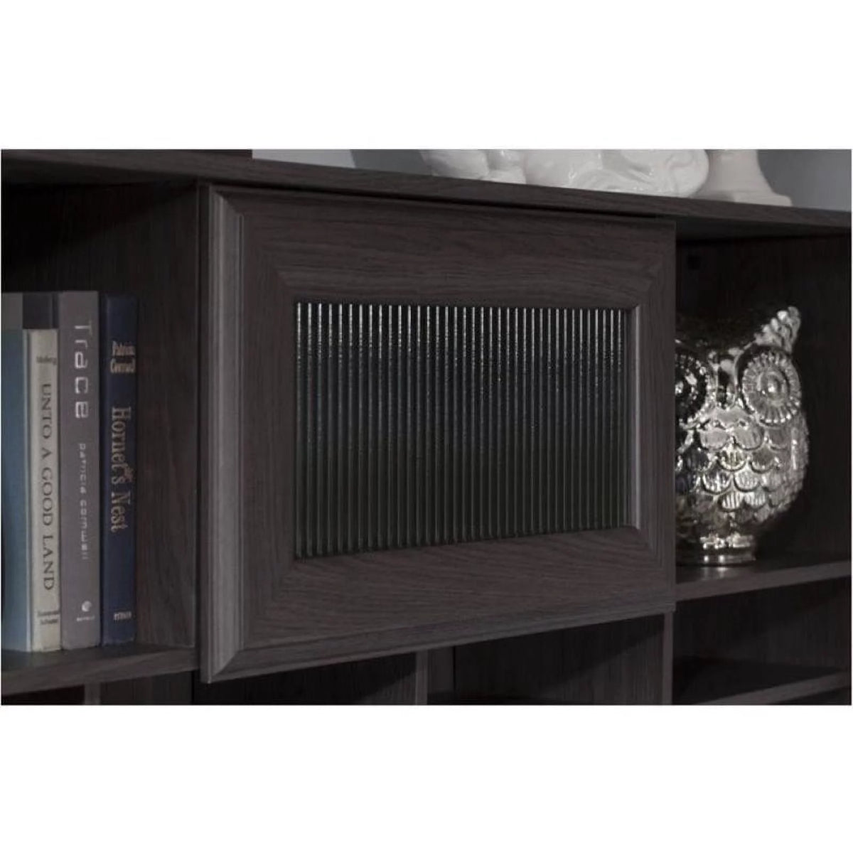 L-Shape Computer Desk with Hutch in Gray C502631