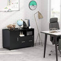 Large File Cabinet with Lock and Drawer, Mobile Lateral Filing Cabinet Printer Stand D86110