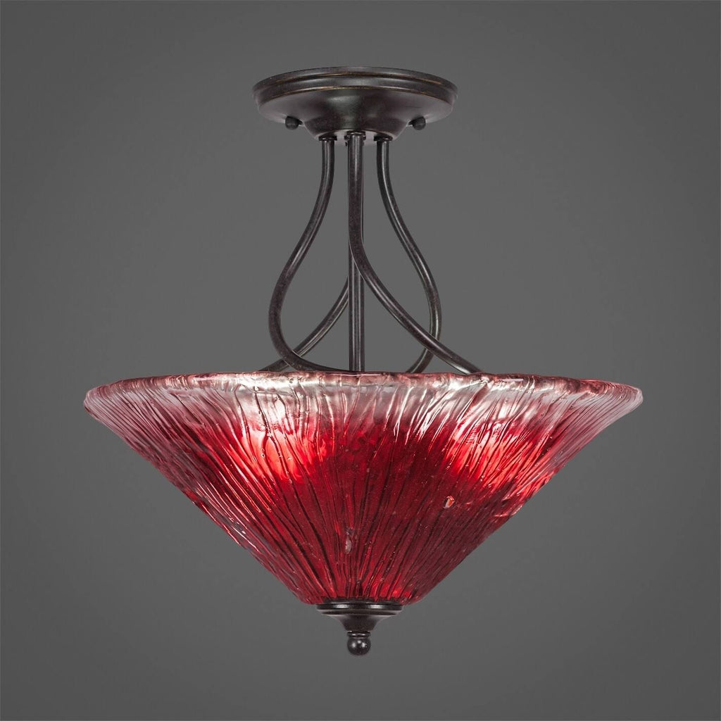 Three Light Semi-Flush Mount Dark J601151