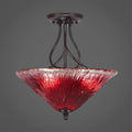 Three Light Semi-Flush Mount Dark J601151