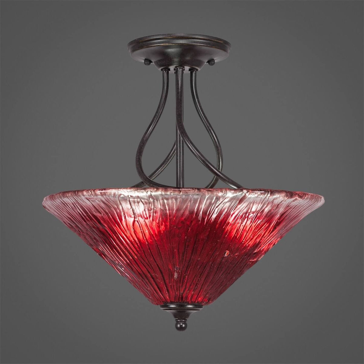 Three Light Semi-Flush Mount Dark J601151