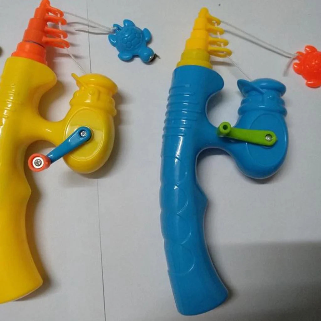 6 Pcs Stretchable Fishing Pole Toy Bath Toy Flexible Magnetic Kids Fishing Rod E50050