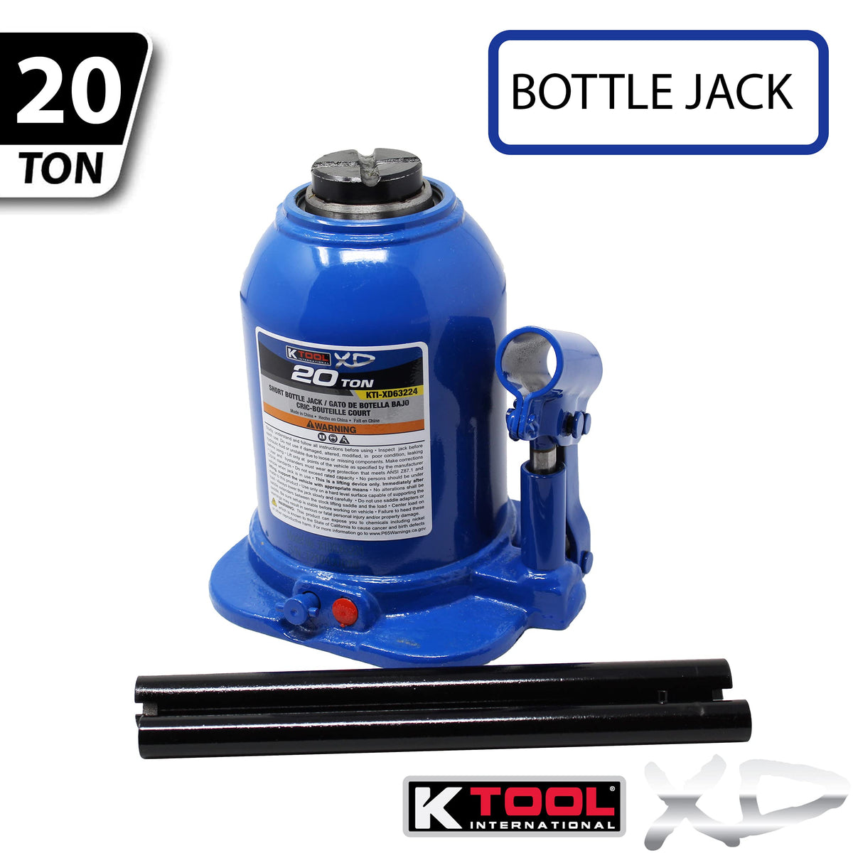 20 Ton Short Hydraulic Bottle Jack H260974