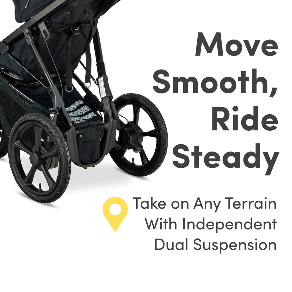 Jogging Stroller with Dual Suspension and Air-Filled Tires D545461