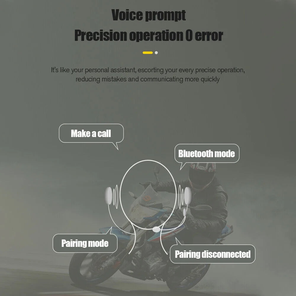 Wireless Bluetooth 5.0 Motorcycle Helmet Headset Speaker and Headphone V140585