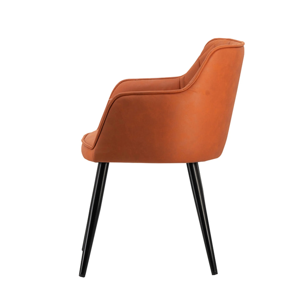 Orange Wooden Dining Chairs 2ct Z5099