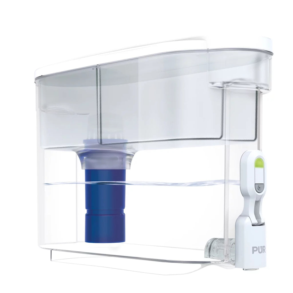 30 Cup Water Filter Dispenser with Filter, Dishwasher Safe, White K850322