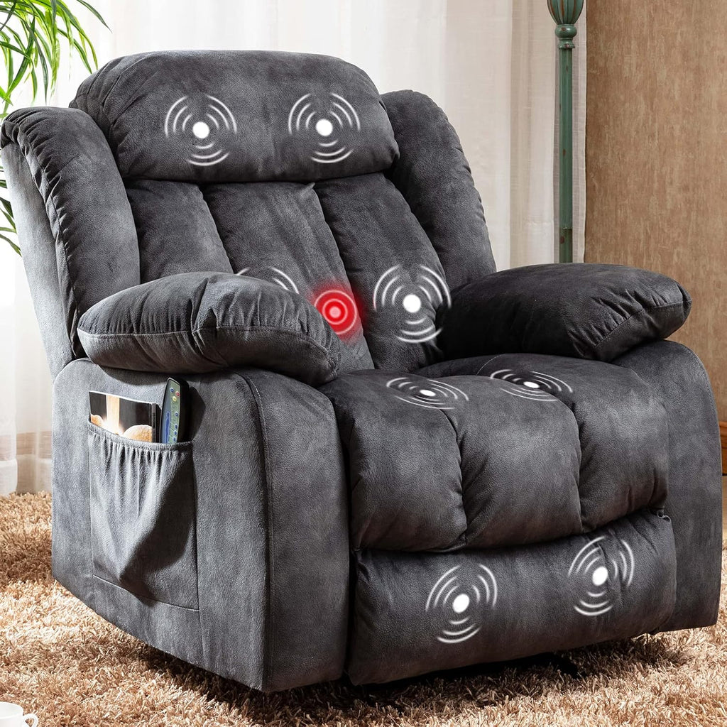 Brown Fabric Manual Rocker Recliner Single Sofa G3614