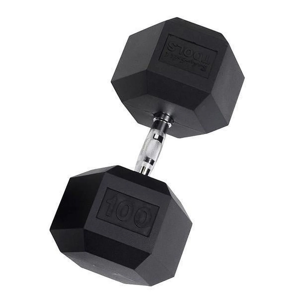 Rubber Coated Hex Dumbbells 55 lb X39113
