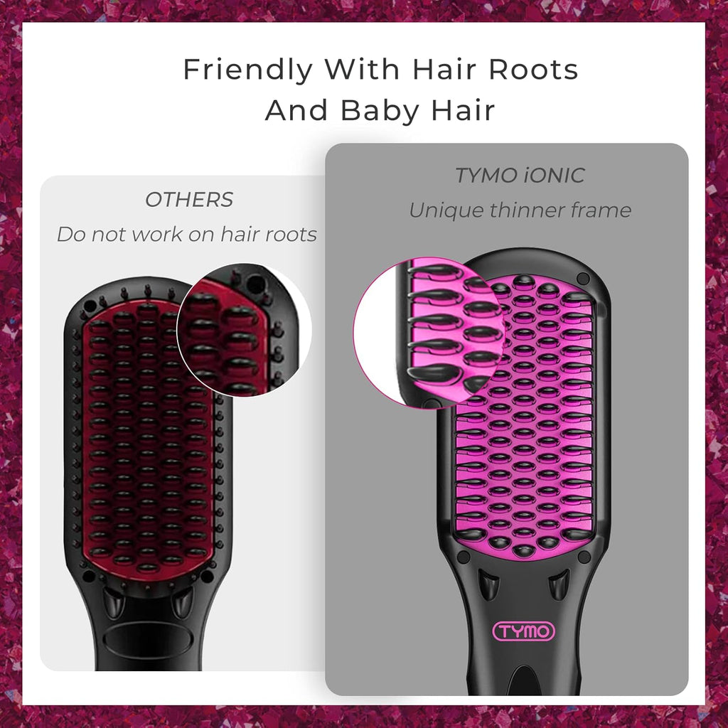 Ionic Hair Straightener Brush with 16 Heat Levels O671965