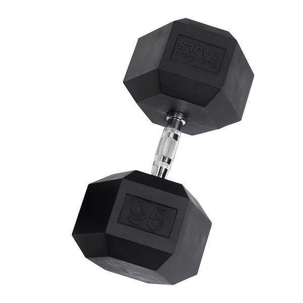 Rubber Coated Hex Dumbbells 55 lb X39113