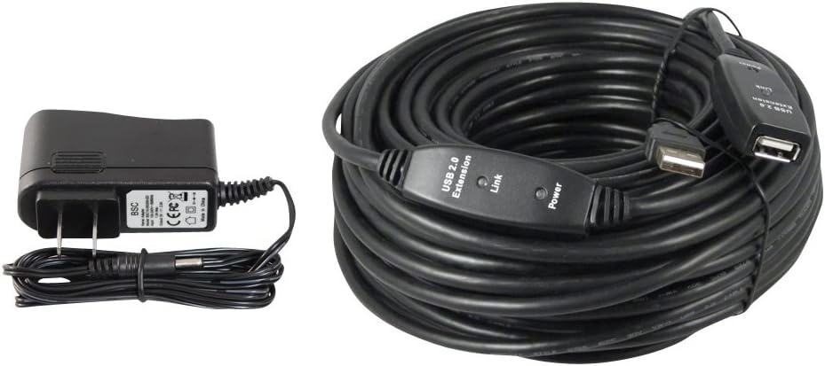 80 Foot USB 2.0 Active Extension Repeater Cable T416157