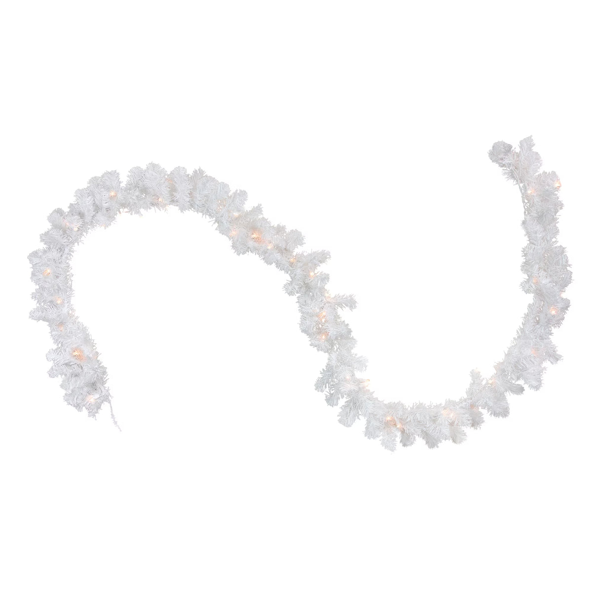 50' x 10" Prelit Snow White Christmas Garland with Clear Lights X51526