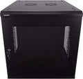 12U Wallmount Cabinet Enclosure 19-Inch Server Network Rack with Locking Perforated Door Black C9387