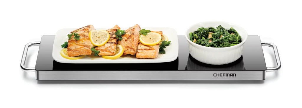 Electric Warming Tray with Black Tempered Glass Top K8555