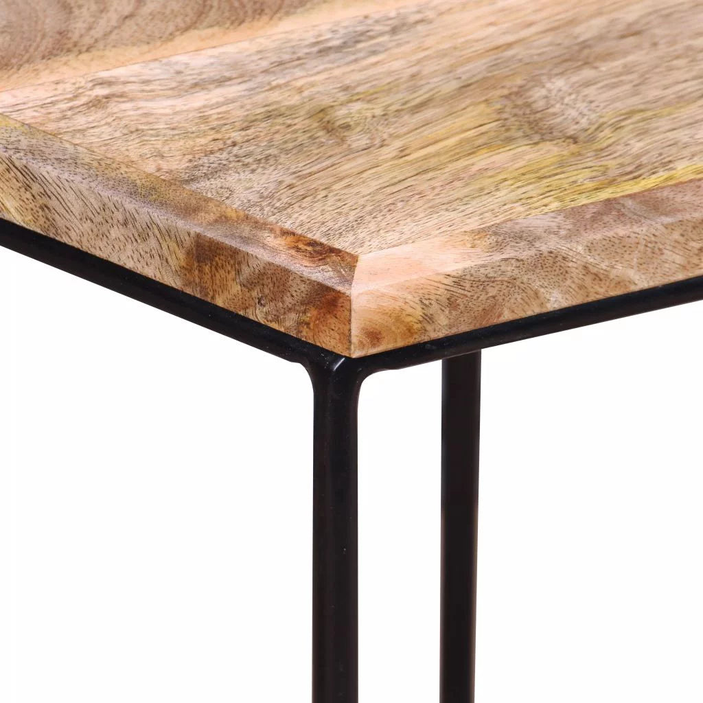 Mango Wood Coffee Table with Iron Frame W426340