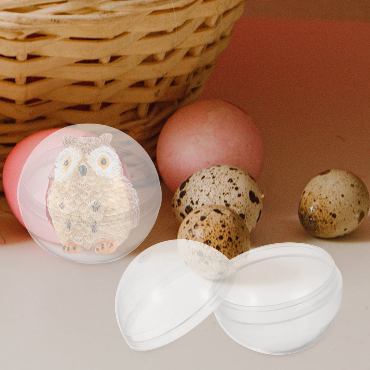 200 pcs Clear Plastic Fillable Balls E771