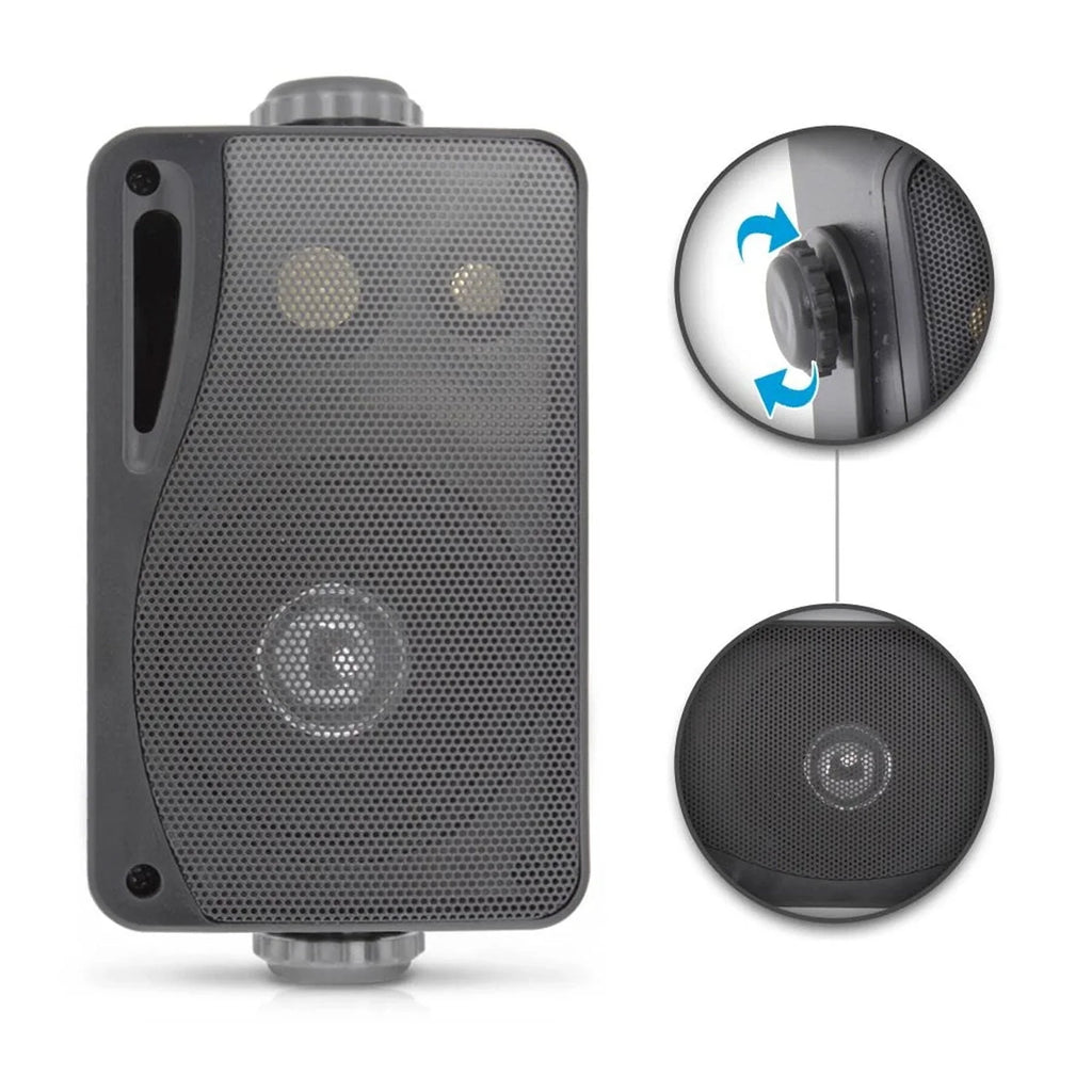Black 3.5 Inch 3 Way Weatherproof Marine Speakers H850233