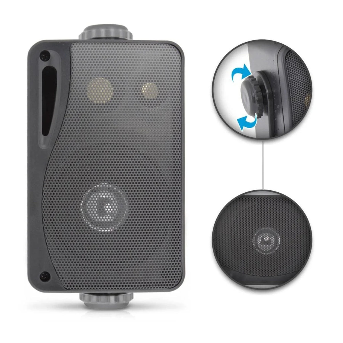 Black 3.5 Inch 3 Way Weatherproof Marine Speakers H850233