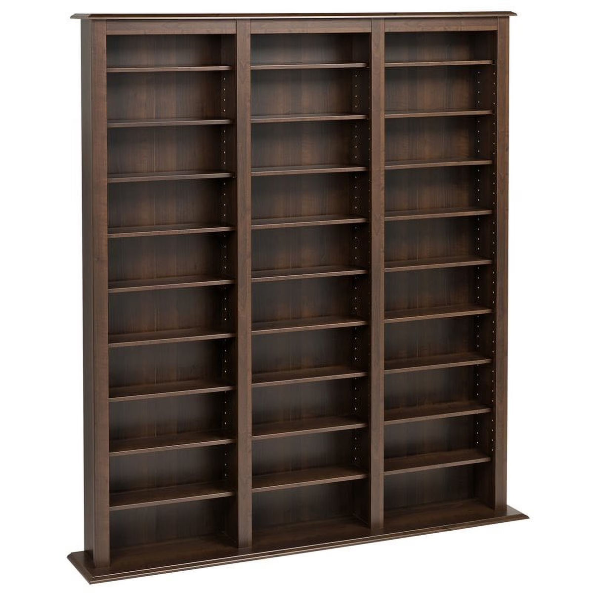 Triple Media Storage Rack in Espresso F9217