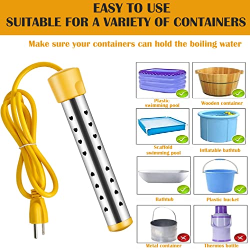 Portable 304 Stainless Steel Immersion Water Heater F5156