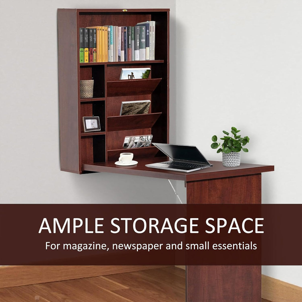 Wall Mounted Desk with Storage Area S13232