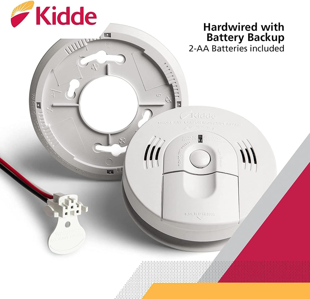 Hardwired Smoke & Carbon Monoxide Detector with Battery Backup, Pack of 2 P803459