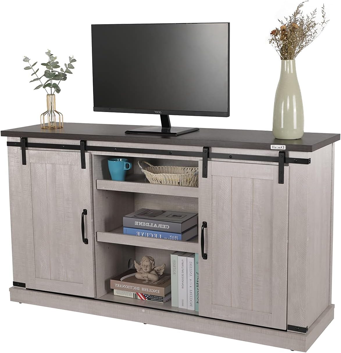18'' Electric Fireplace TV Stand Wood Entertainment Center V2582