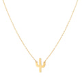 14K Yellow Gold Cactus Necklace 18in O27123