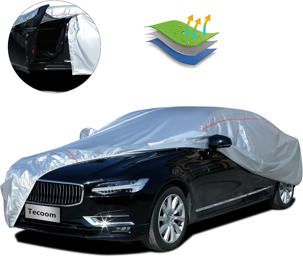 Hard Shell Car Cover Waterproof UV-Proof Windproof Fit 150-178 Inches Length Coupe Convertible Sport Car L70189
