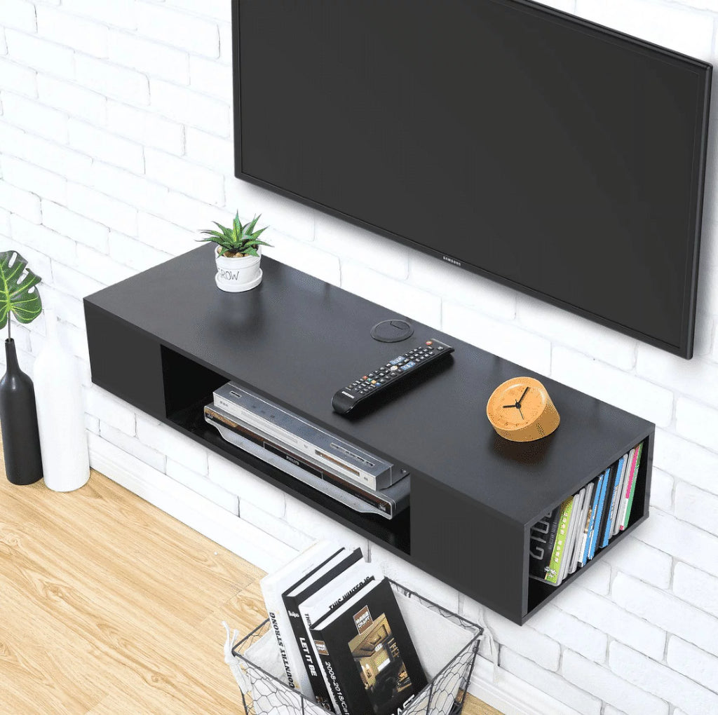 Black Wall Mounted Floating TV Stand R22314