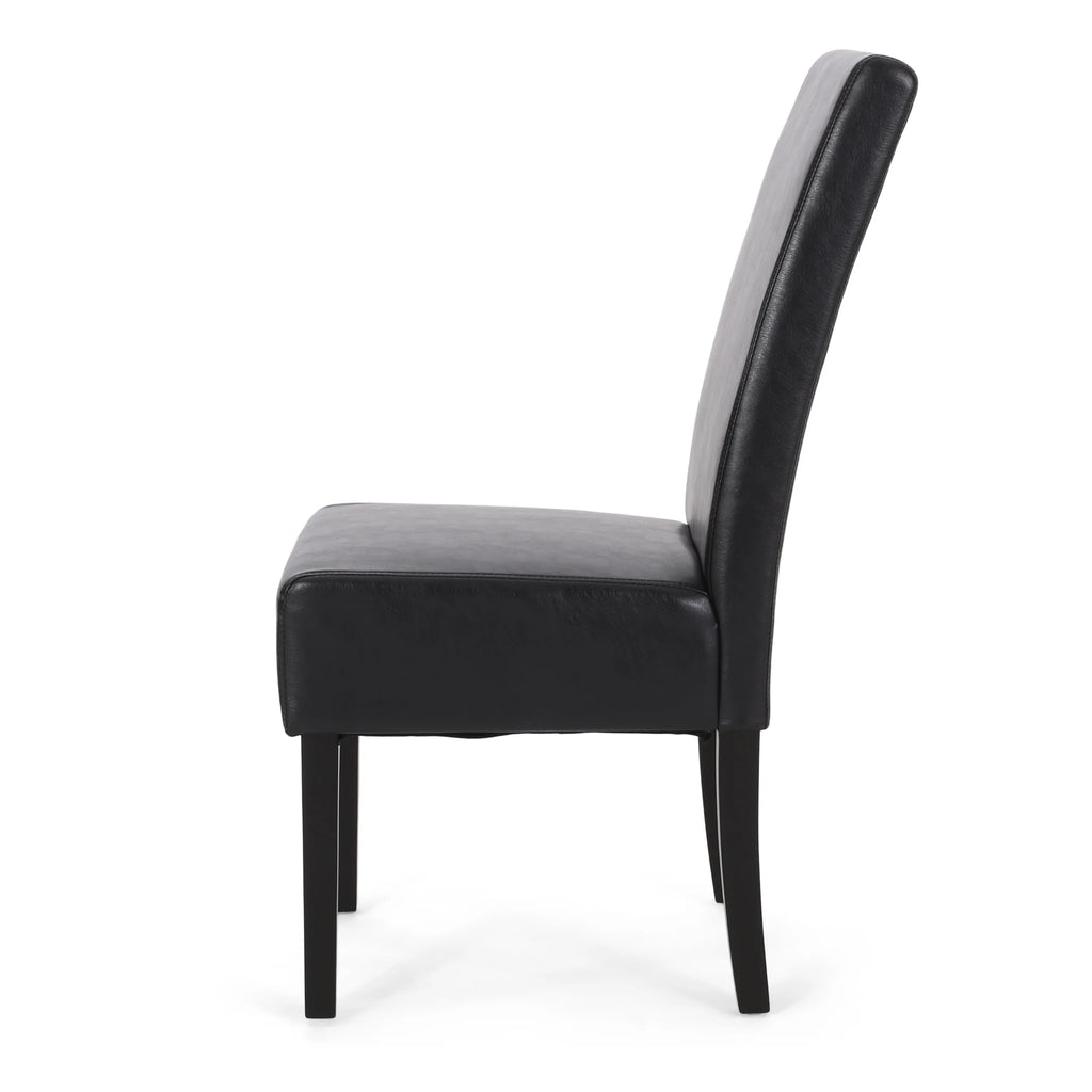 Faux Leather Upholstered Dining Chairs Set of 6 Q283