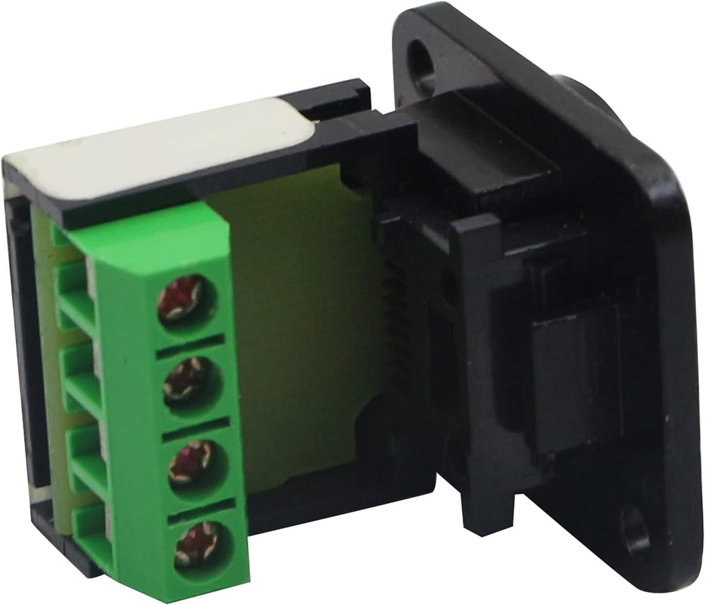 RJ11 6P4C CAT3 Screw Terminal Adapter, Black Pack of 2 Q2653