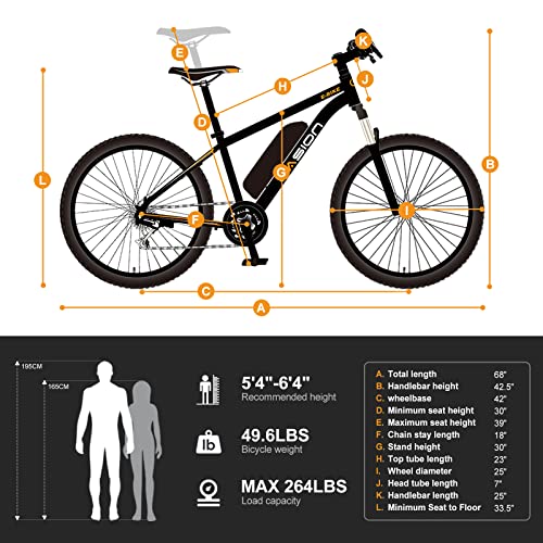 Electric Bike with 500W Motor, 360Wh Battery, 7-Speed, 26" Tires S82633
