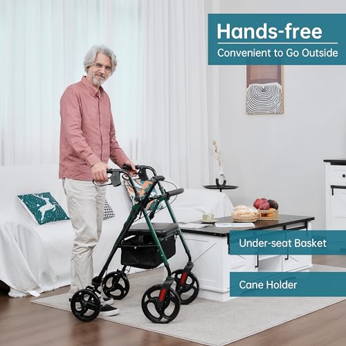 Green Rollator Walker with 10" Wheels R902