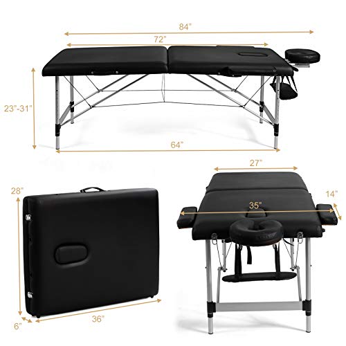84" Portable Folding Massage Bed with Carry Case Z771595