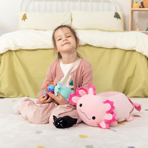 5Pcs Shark Stuffed Animals Set with 4 Small Sea Animal Plush Toys X232