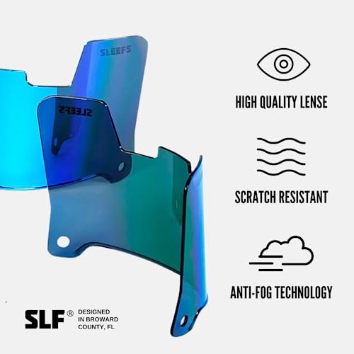 Tinted Football Visor with Clips and Microfiber Bag T3319