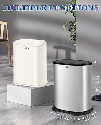 2.1 Gallon Stainless Steel Slim Trash Can with Press Top Lid Q86821