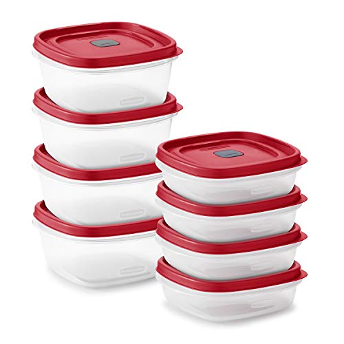 16-Piece Food Storage Containers with Lids (Red) Y41451