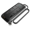 Black Power Strip and Tower Surge Protector with 4050 Joule Rating C739204