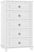 White 5 Drawer Wood Dresser C33097