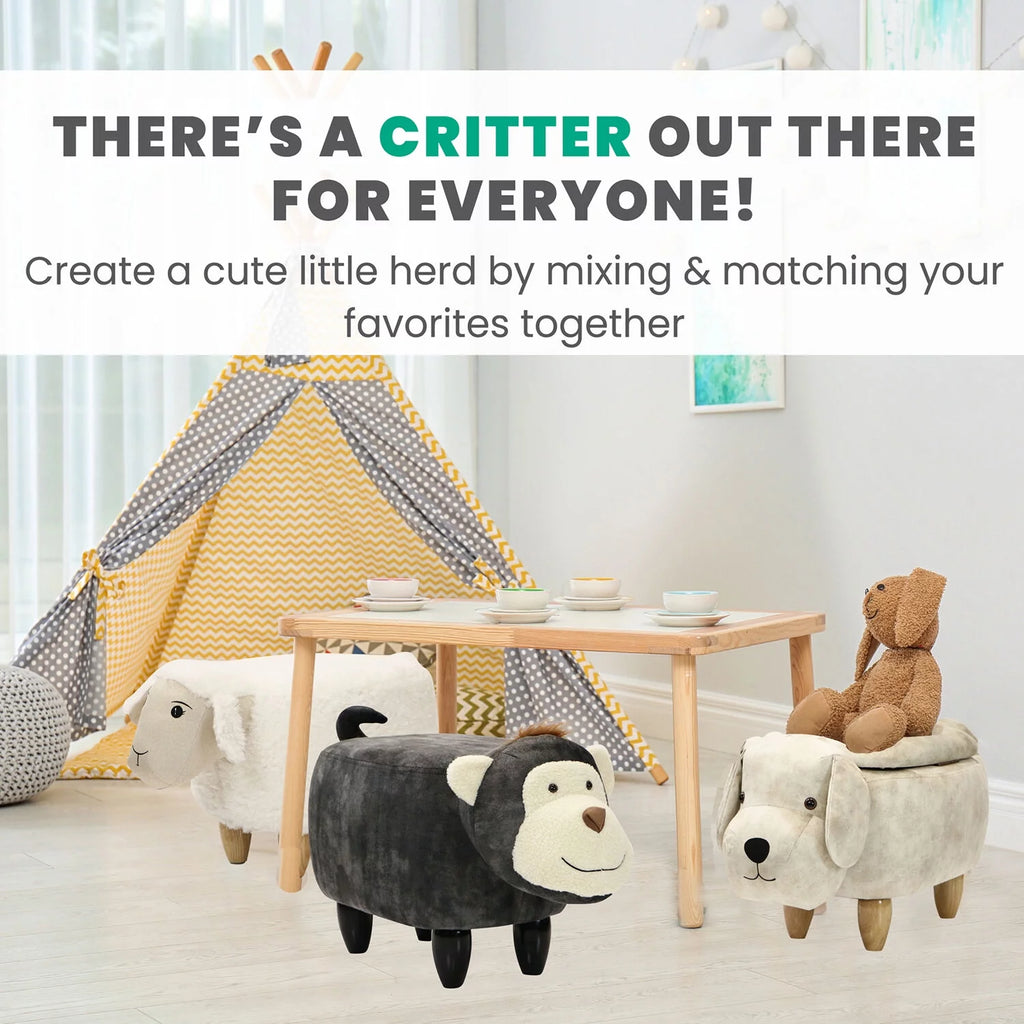 Black-White Cow Animal Shape Storage Ottoman C4474