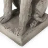 Antique White Outdoor Dog Garden Statue B70597