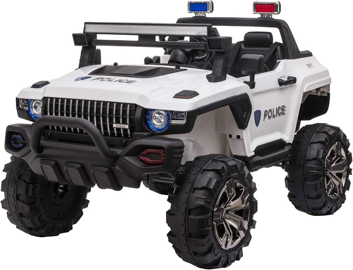 12V 2-Seater Police Truck Electric Car A76980