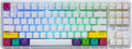 87 Keys Bluetooth Wired/Wireless Mechanical Keyboard with RGB Backlit, Brown Switch, White Z55268
