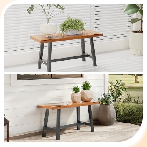 Outdoor Bench with Metal Legs C190